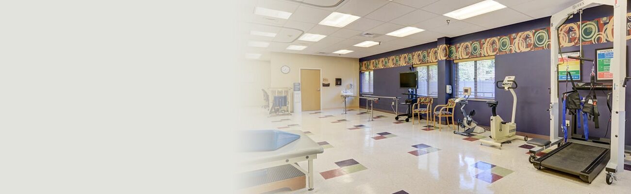 The rehab gym at the Carnegie Park Post Acute facility