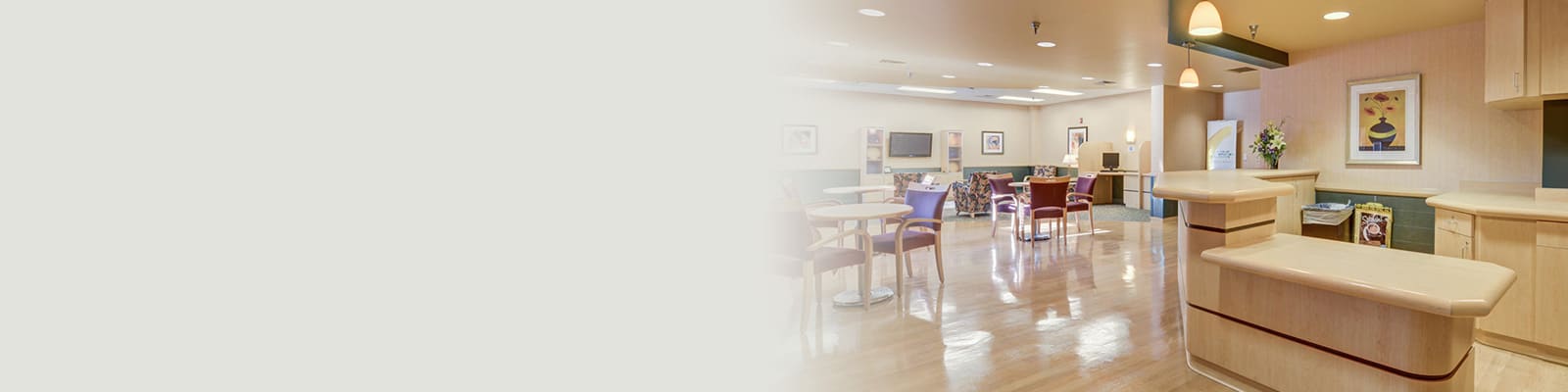 The general activity room at the Carnegie Park Post Acute facility