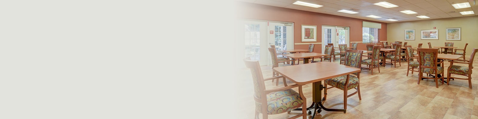 The general activity room at the Carnegie Park Post Acute facility